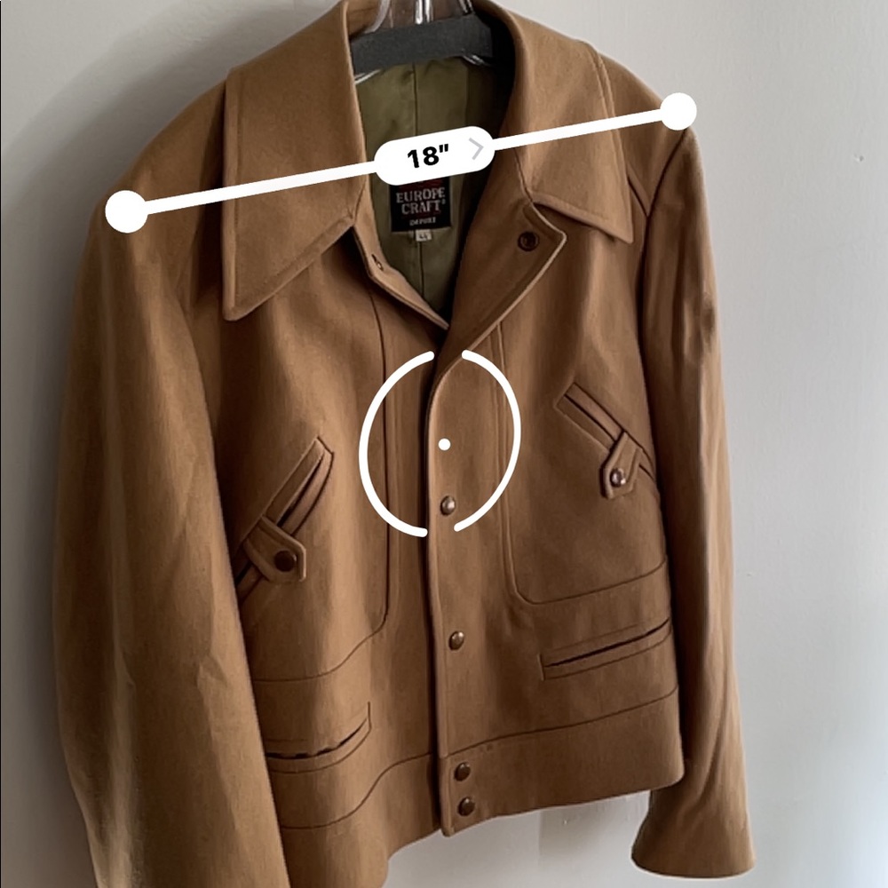 VINTAGE 70’s European Craft Tan Coat - Picture 10 of 10